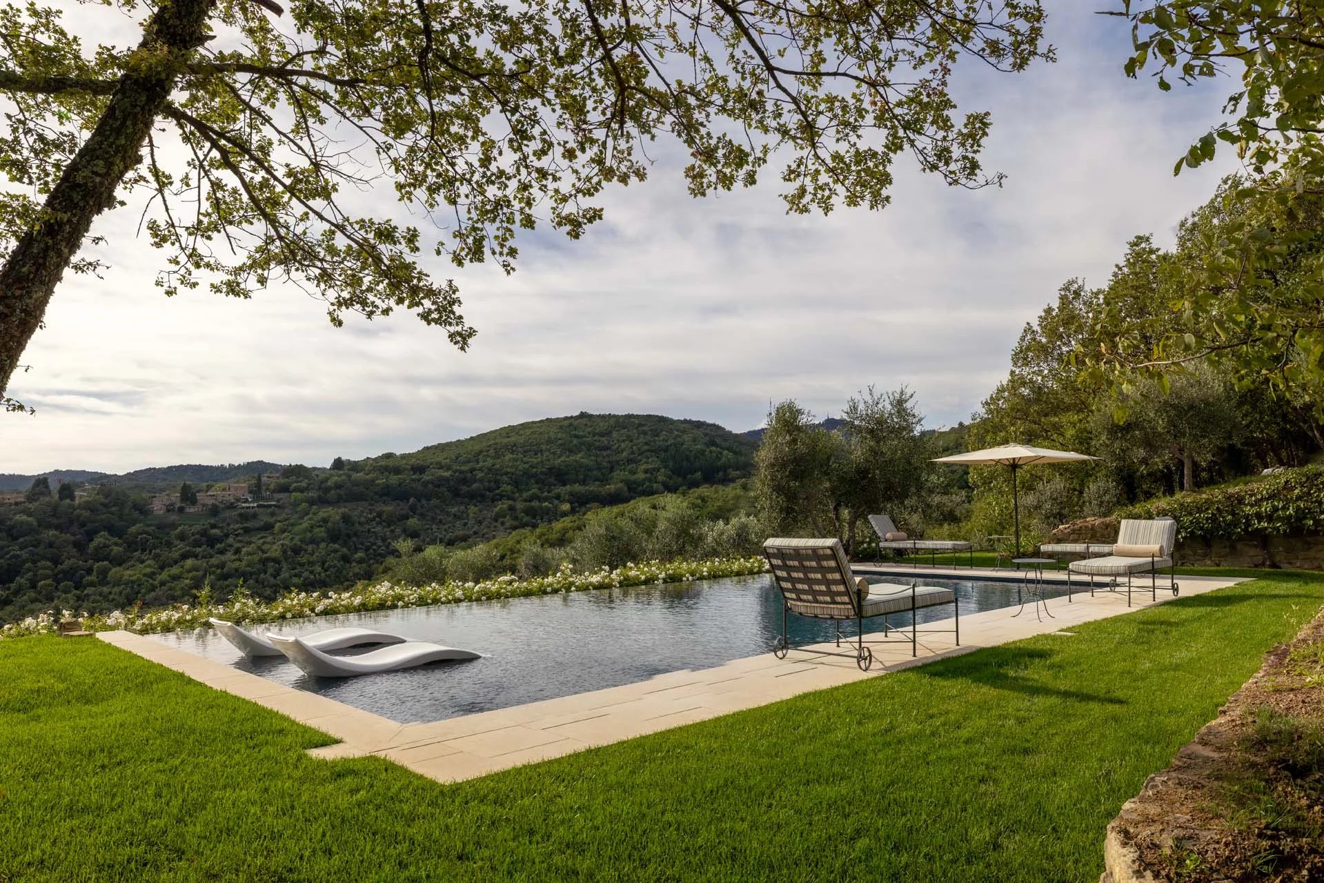 Garten, Pool und Landschaft